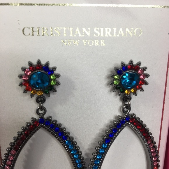 CHRISTIAN Siriano multi colored earrings - Picture 4 of 8